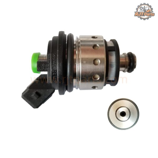 23710900 28150416 hot selling green LPG fuel injector nozzle for Landi Renzo system 23710900 precision nozzle close-up 28150416 Landi Renzo green LPG injector parts
